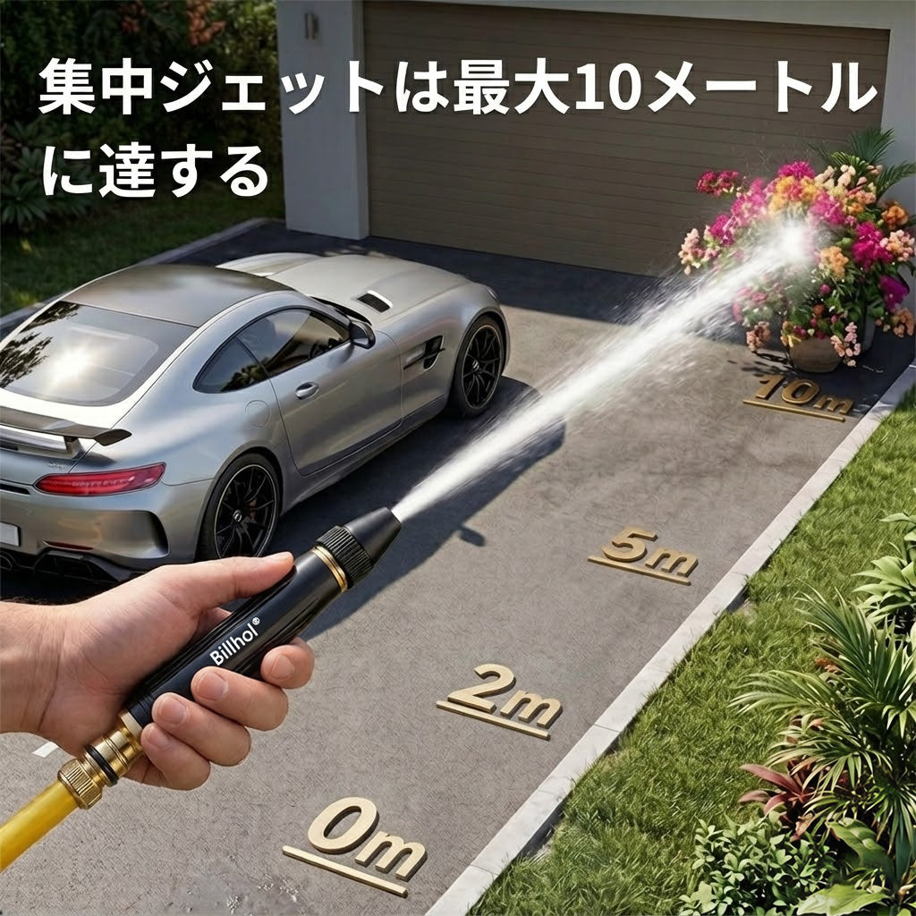 💥50％オフ — 本日最終日丨Billhol® 🏆家庭用高圧洗車ウォーターガン。植物や野菜への水やり、洗車に欠かせないアイテムです。👍💦